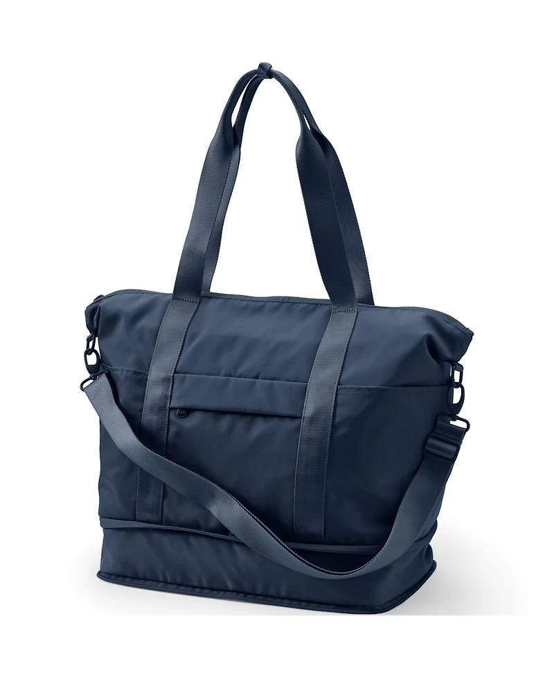 Lands' End Travel Nylon Expandable Packable Tote Bag