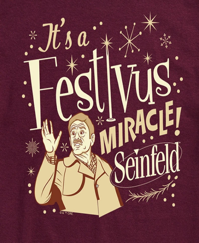 Airwaves Men's Seinfeld Festivus Short Sleeve Tee
