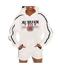 Gameday Couture Women's Cream Auburn Tigers Down, Set, Go Pullover Hoodie and Shorts Set