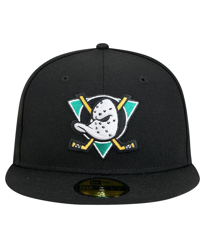 New Era Men's Black Anaheim Ducks Core 59FIFTY Fitted Hat