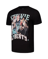 Stadium Essentials Men's and Women's Breanna Stewart Black New York Liberty 2024 Crossroads T-Shirt