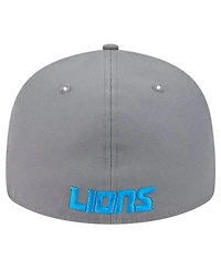 New Era Men's Gray Detroit Lions Omaha Low Profile 59FIFTY Fitted Hat