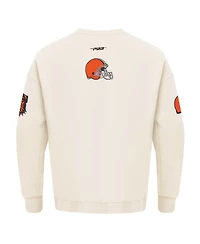 Pro Standard Men's Cream Cleveland Browns Turn It Up Pullover Sweatshirt