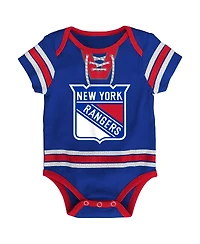 Outerstuff Baby Boys and Girls Blue New York Rangers Hockey Jersey Bodysuit