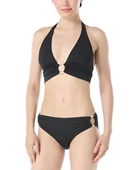 Carmen Marc Valvo Womens Halter Bikini Top Bottoms