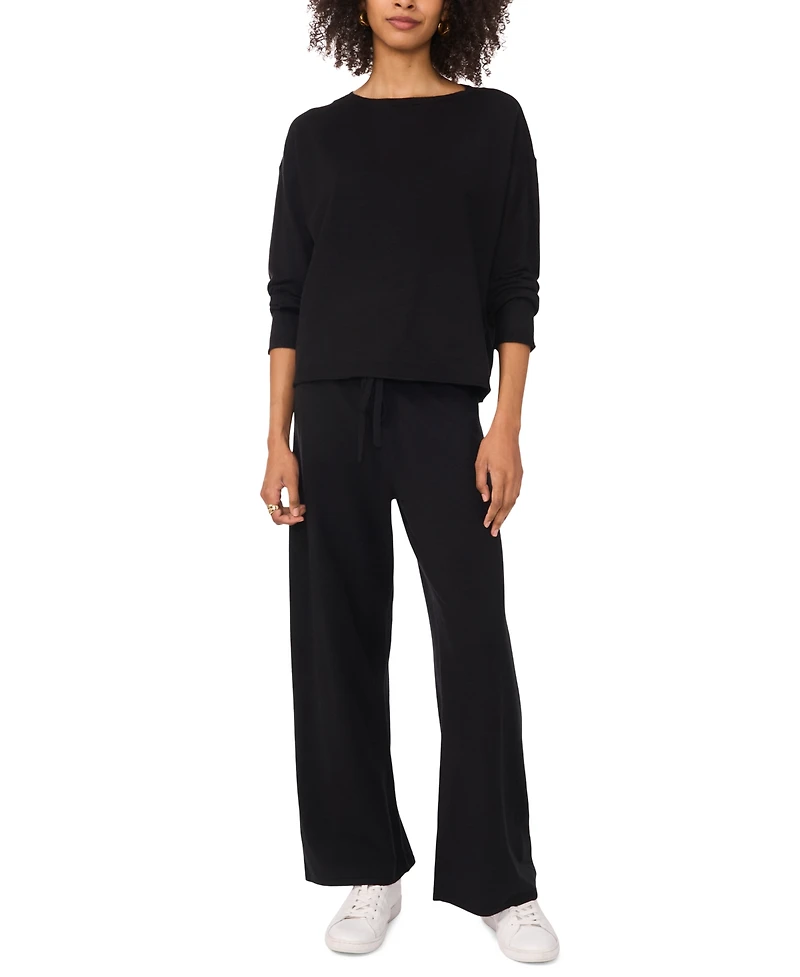 Vince Camuto Women's Ribbed-Trimmed Crewneck Sweater