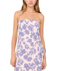 1.state Women's Floral-Print Strapless Maxi Dress
