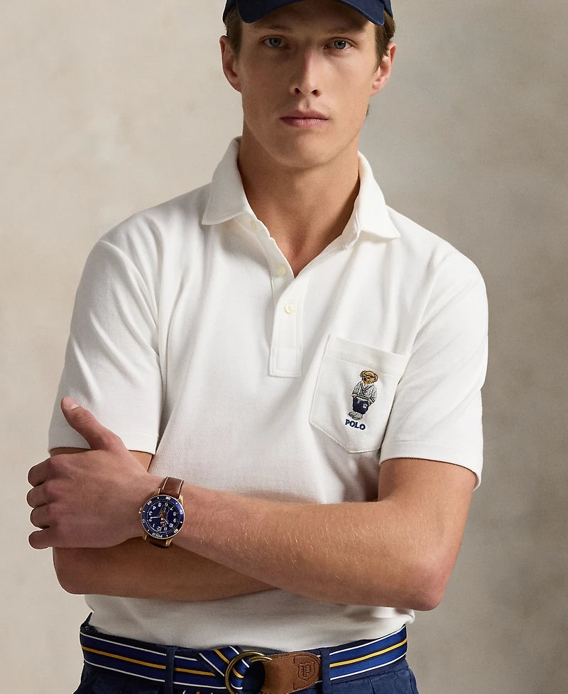 Polo Ralph Lauren Men's Custom Slim Bear Mesh Shirt