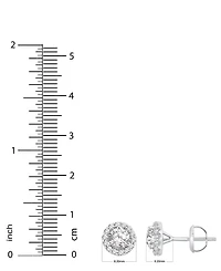 Gia Certified Diamond Halo Stud Earrings (1-1/4 ct. t.w.) in 14K White Gold