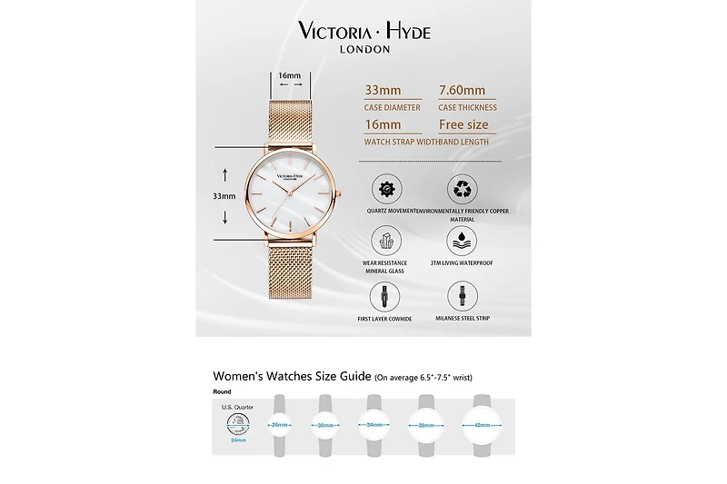 Woman Watch 33mm Dial Mother-of-pearl, Victoria Hyde