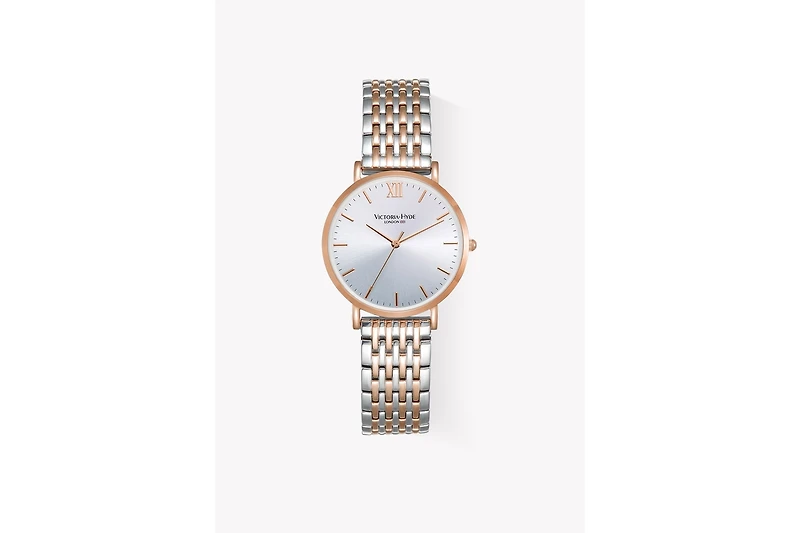 Women's Watch Round case 33mm Two-Tone Stainless Steel Bracelet Victoria Hyde