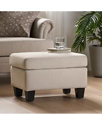 The Pop Home Contemporary Upholstered Ottoman, Footrest & Accent Furniture for Living Room, Bedroom Office-The