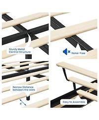 gaomon Full Size Floating Bed Frame with Led Lights