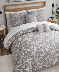 Lucky Brand Fiora Floral 5-Pc. Comforter Set, King