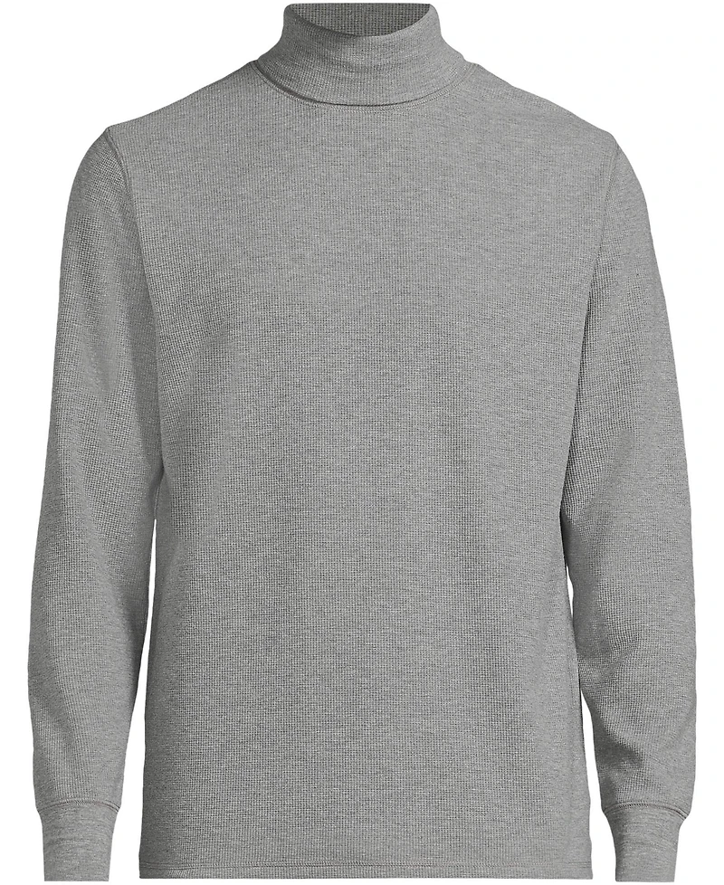 Lands' End Men's Long Sleeve Waffle Turtle Neck