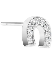 Cubic Zirconia Horseshoe Stud Earrings (1/3 ct. t.w.) in Sterling Silver