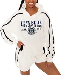 Gameday Couture Women's Cream Penn State Nittany Lions Down, Set, Go Pullover Hoodie and Shorts Set
