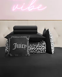 Juicy Couture Satin Leopard 6-Pc. Comforter Set, Twin