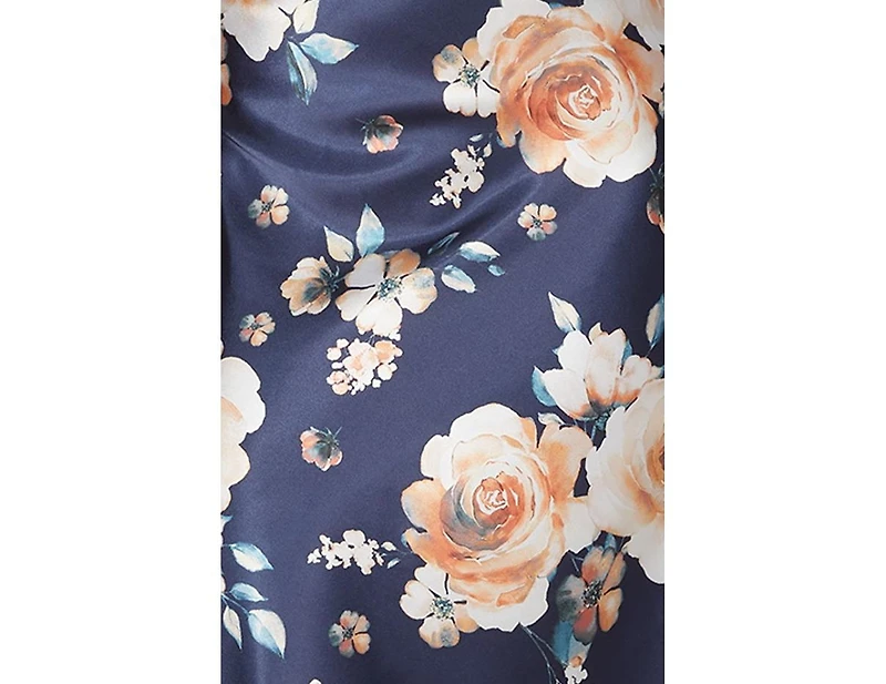 Bebe Women's Print Satin Slip Midi Dress