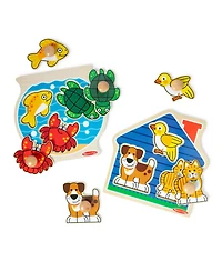 Melissa and Doug Animals Jumbo Knob Wooden Puzzle Set