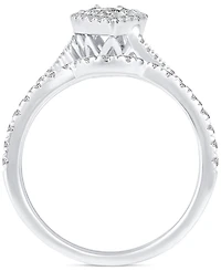 Diamond Pear Shaped Cluster Bridal Set (1 ct. t.w) in 14k White Gold