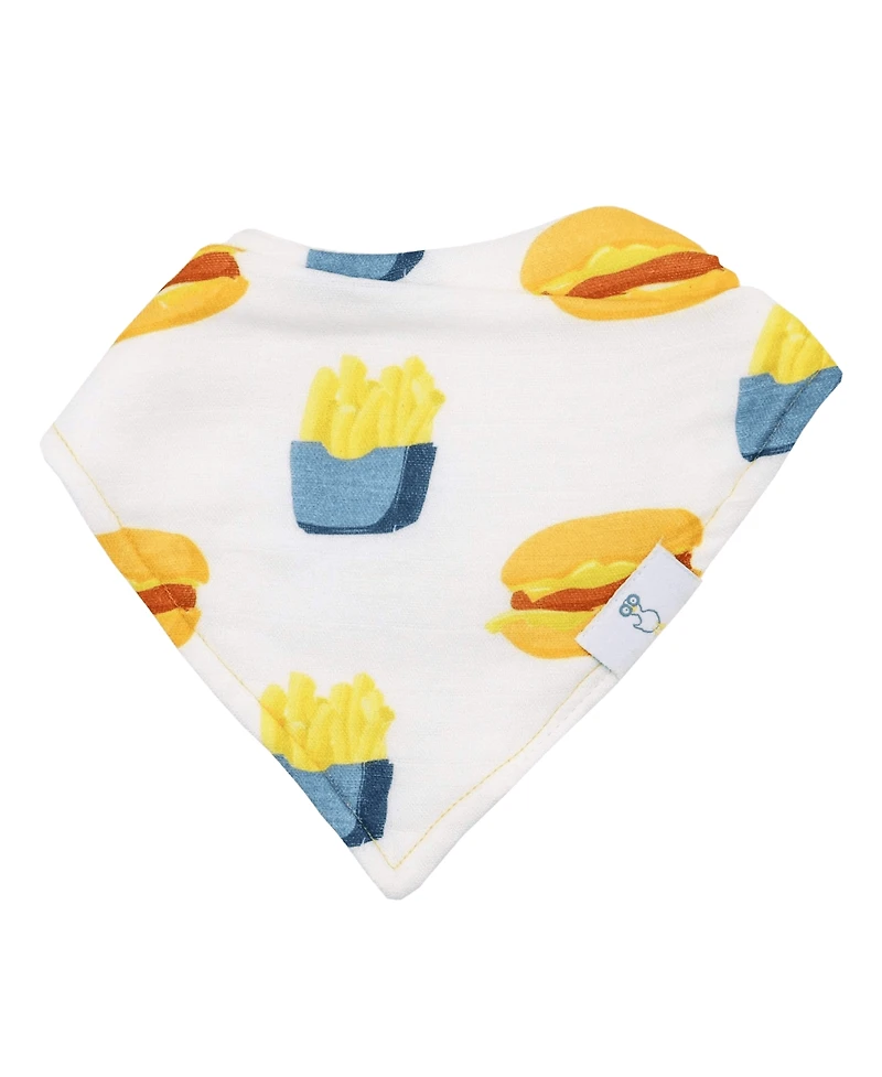 GooseWaddle Slice Slice Baby And Pizza 2 Pack Muslin & Terry Cloth Bib Set