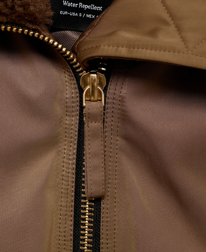 Mango Women's Fleece Lining Bomber Jacket