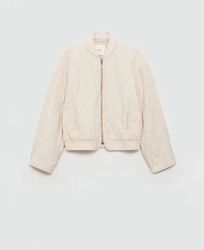 Mango Women's Quilted Bomber Jacket