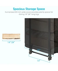 Gouun 8 Feet Firewood Storage Log Rack-8 Feet