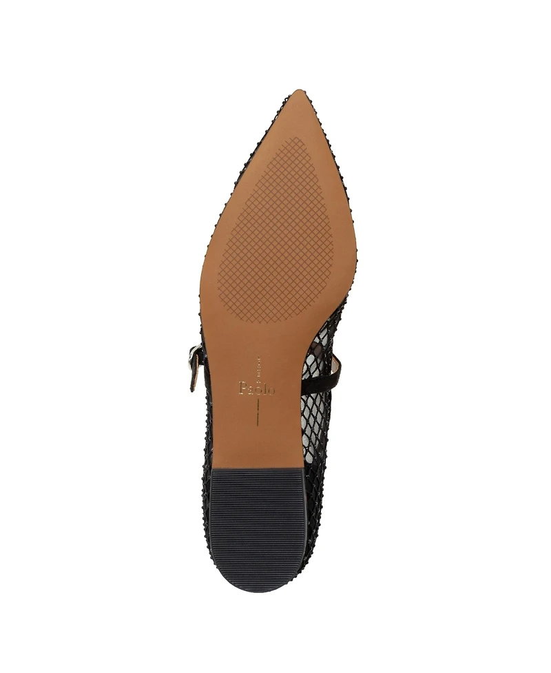 Linea Paolo Nadeen Fishnet Mary Jane Flats