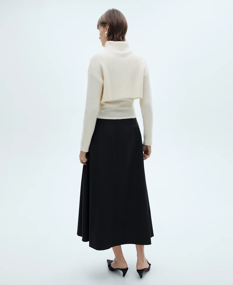 Mango Women's Long Flared Skirt
