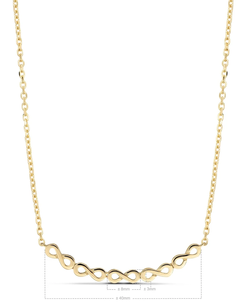 Devata Infinity Chain Necklace in 14K Gold, 16 in adj to 18 in, approx. 4.1 grams