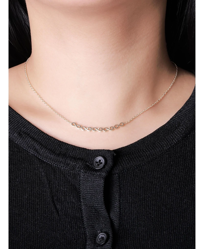 Devata Infinity Chain Necklace in 14K Gold, 16 in adj to 18 in, approx. 4.1 grams