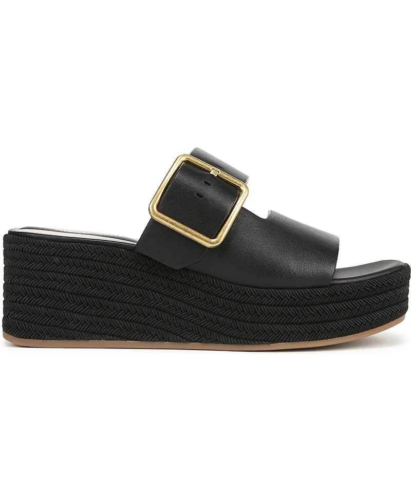 Franco Sarto Women's Taziana Open Square Toe Espadrille Slide Platform Sandals