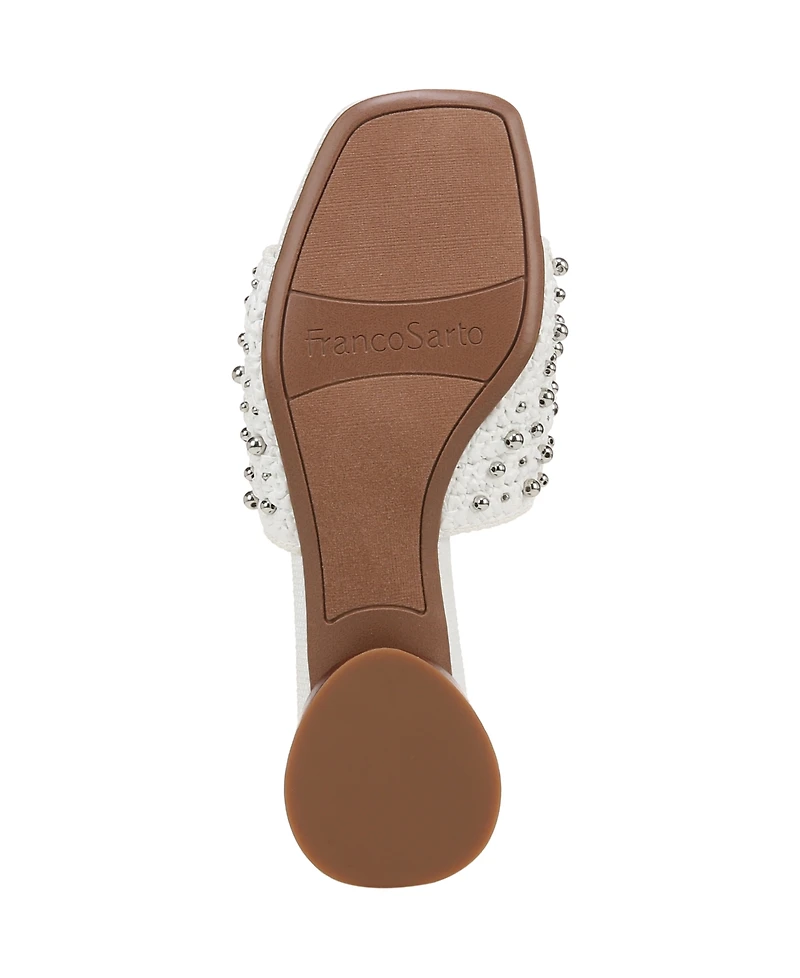 Franco Sarto Women's Loran 3 Stacked Heel Slide Dress Sandals