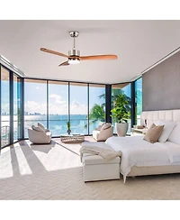 Gouun 52 Inch Reversible Ceiling Fan with LEDAdjustable Temperature