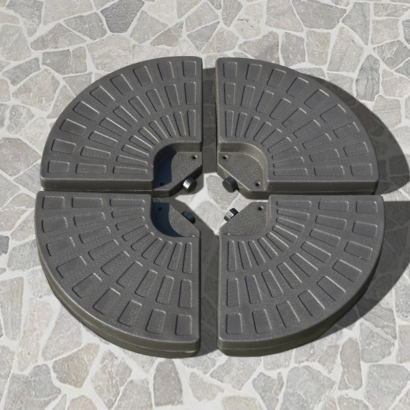 Outsunny Outdoor Patio Cantilever Umbrella Base Weight w/ Build-In Carry Handles