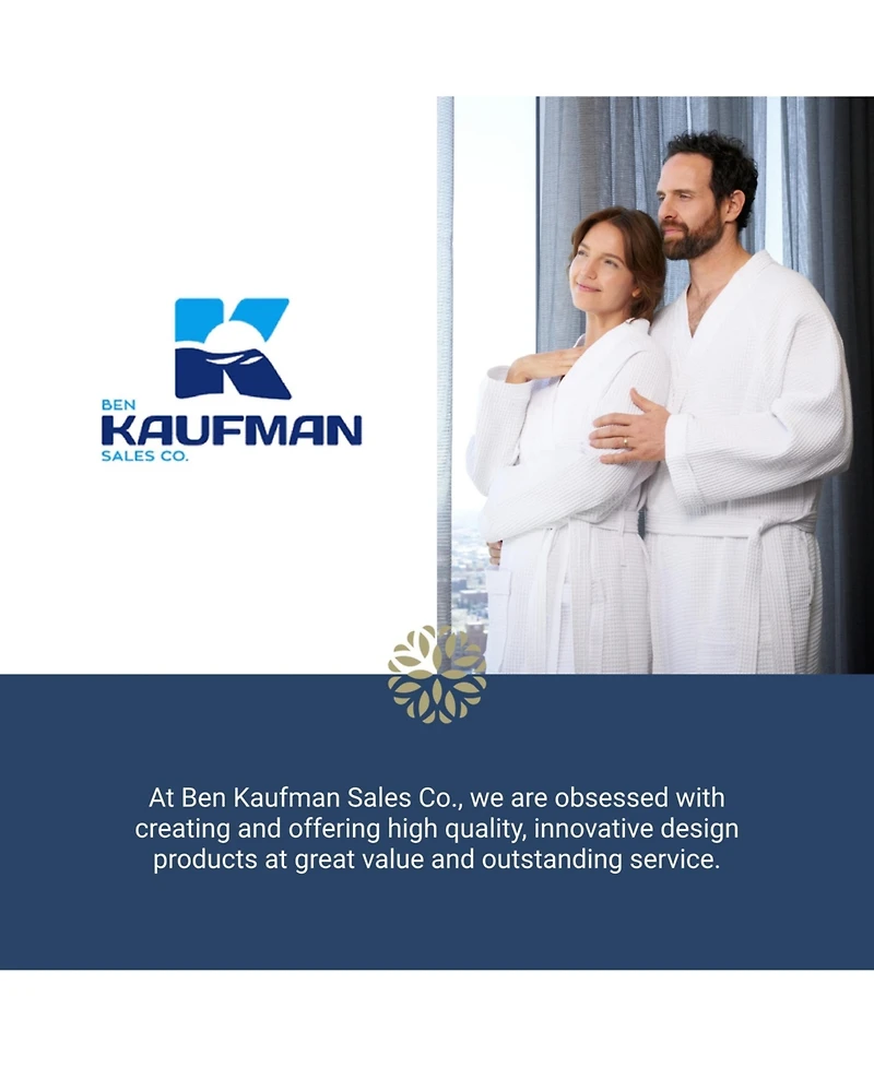 Ben Kaufman Velour Kimono Bathrobes - 100% Cotton Shawl Collar Spa Robes with Monogram Options - Soft & Luxury Gifts for Men & Women, Waffle Style