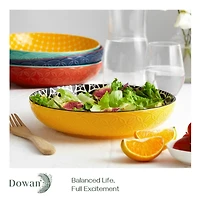 Ventray 8.5" Ceramic Serving Dinner Plates, Porcelain Colorful Dishes for Thanksgiving & Christmas, Set of 6