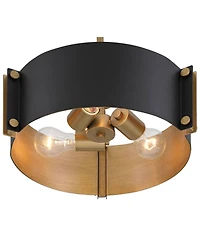 Possini Euro Design Arabela 14" Modern Industrial Pendant Chandelier Ceiling Light Fixture Dining Room Over Table Kitchen Island Foyer Drum Hanging 3-