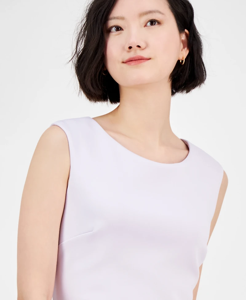 Donna Ricco Ruffled-Hem Sheath Dress