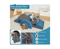 gaomon 11pcs Modular Kids Play Couch, Children Sectional Sofa Floor Toddler Couch for Kids Creative Play, Convertible Foam Floor Sofa for Playroom Bed