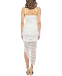 Jump Juniors' Glitter Bodycon Asymmetrical-Hem Dress
