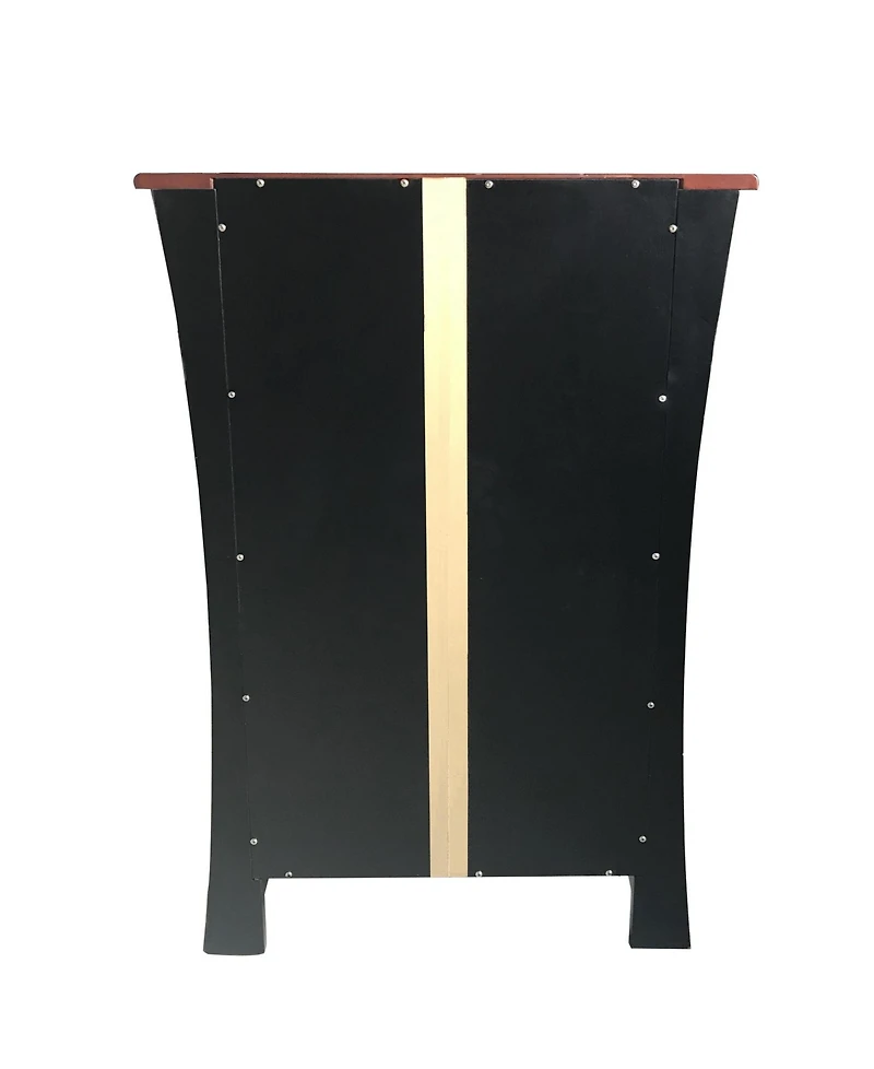 Kings Brand Furniture Hiland Bar Cabinet Wine Storage With Glass Holders & Drawer