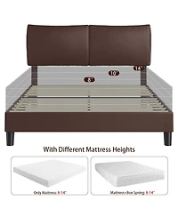 gaomon Queen Size Platform Bed Frame with Headboard