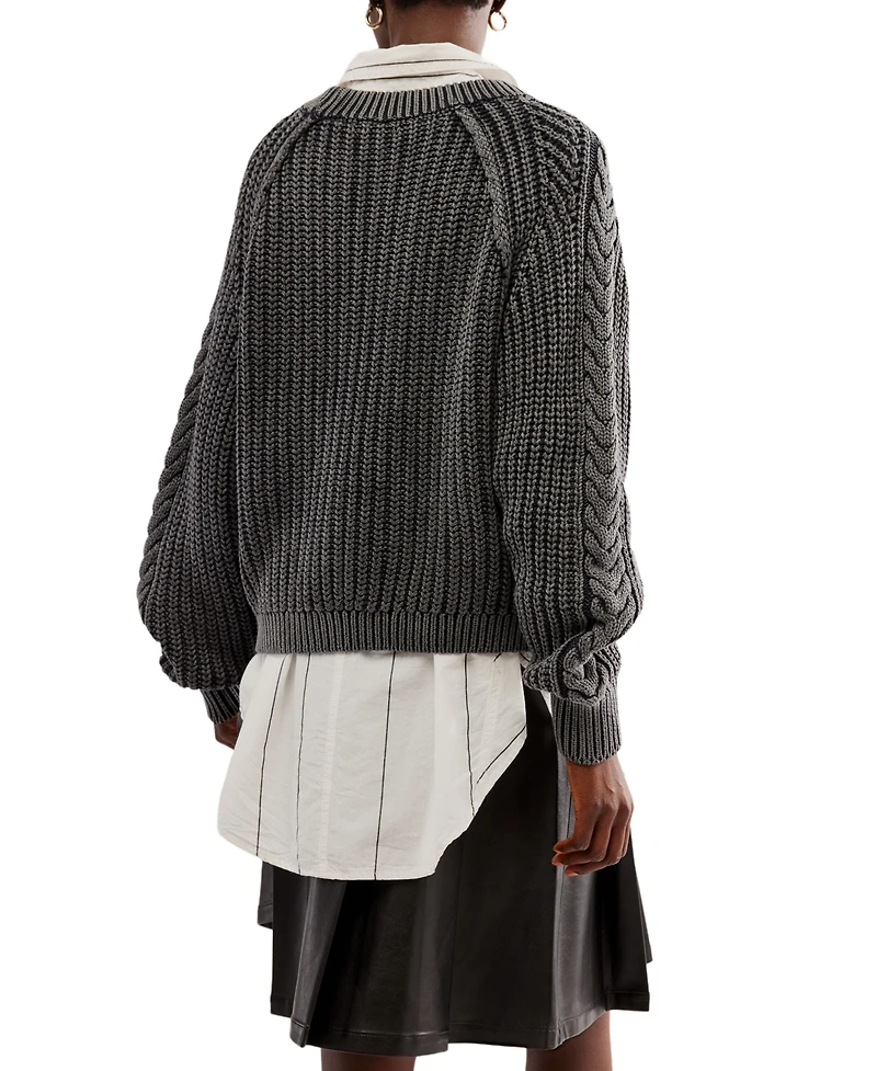 Free People Women's Frankie Cable Sweater