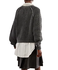 Free People Women's Frankie Cable Sweater