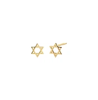 Solid Mini Star of David Stud Earring 14K