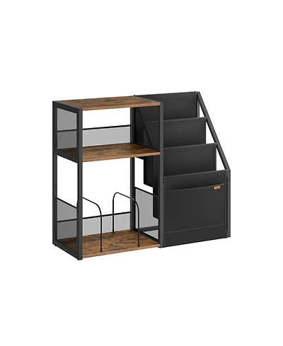 Slickblue 3-Tier Record Player Stand with Vinyl Record Storage for 140 Albums, End Table for Living Room or Bedroom