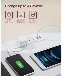 Slickblue Nightstand with Charging Station for Convenient Power Access and Sleek Design